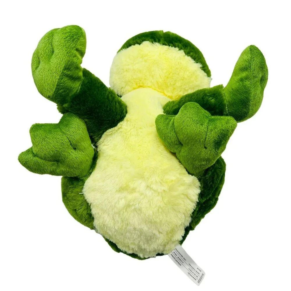 Toys R Us Frog Plush‎ Green Sitting Up 10 inch Stuffed Animal Yellow Belly